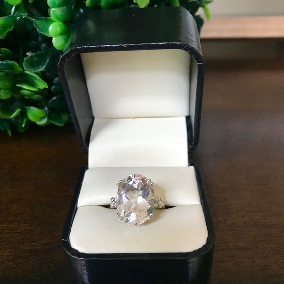 Large White Quartz Ring - 1/2CT - Picture 5 of 8